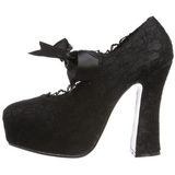 Noir 13 cm DEMON-11 chaussures lolita gothique