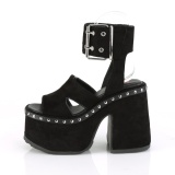 Noir 13 cm Demonia CAMEL-102 sandales plateforme lolita