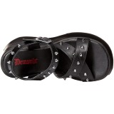 Noir 13 cm Demonia DYNAMITE-02 sandales lolita talons compenses