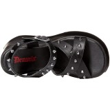 Noir 13 cm DemoniaCult DYNAMITE-02 sandales lolita talons compensées