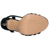 Noir 13 cm Pleaser AMUSE-13 sandales à talons aiguilles