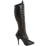 Noir 13 cm SEDUCE-2024 Bottes  Lacets Femmes