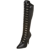 Noir 13 cm SEDUCE-2024 Bottes  Lacets Femmes