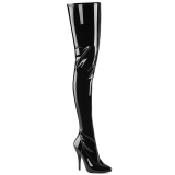 Noir 13 cm SEDUCE-4000 Vinyle plateforme bottes cuissardes crotch haute