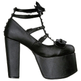 Noir 14 cm DEMONIA TORMENT-600 chaussures plateforme gothique
