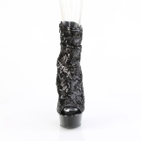 Noir 15 cm DELIGHT-1008SQ bottines a paillettes pour femmes
