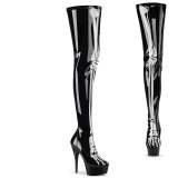 Noir 15 cm DELIGHT-3000BONE Cuissardes Bottes Plateforme