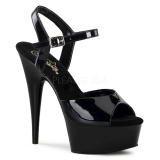 Noir 15 cm DELIGHT-609 talons hauts pleaser plateforme