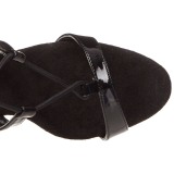 Noir 15 cm DELIGHT-698 spartiates hautes genoux sandales gladiateur