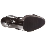 Noir 15 cm DELIGHT-698 spartiates hautes genoux sandales gladiateur