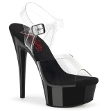 Noir 15 cm EXCITE-608 chaussure  talons de pole dance