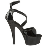 Noir 15 cm KISS-254 Chaussures pour femmes a talon