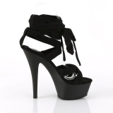 Noir 15 cm KISS-274 spartiates hautes genoux sandales gladiateur