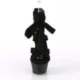 Noir 15 cm KISS-274 spartiates hautes genoux sandales gladiateur