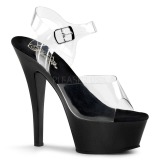 Noir 15 cm Pleaser KISS-208 Plateforme Chaussures Talon Haut