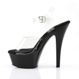 Noir 15 cm Pleaser KISS-208 Plateforme Chaussures Talon Haut