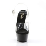 Noir 15 cm Pleaser KISS-208 Plateforme Chaussures Talon Haut