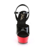 Noir 15 cm Pleaser KISS-209 Rouge Plateforme Talons Hauts