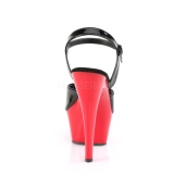 Noir 15 cm Pleaser KISS-209 Rouge Plateforme Talons Hauts