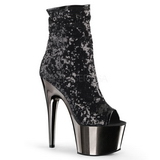 Noir 18 cm ADORE-1008SQ bottines a paillettes pour femmes