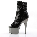 Noir 18 cm ADORE-1008SQ bottines a paillettes pour femmes