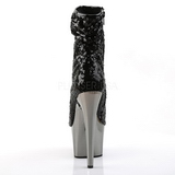 Noir 18 cm ADORE-1008SQ bottines a paillettes pour femmes