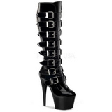 Noir 18 cm ADORE-2043 plateformes bottes  boucles pour femmes