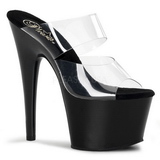 Noir 18 cm ADORE-702 Plateforme Mules Chaussures