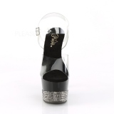 Noir 18 cm ADORE-708-3 chaussures plateforme et talons glitter