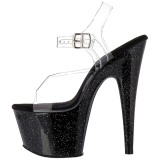 Noir 18 cm ADORE-708MG etincelle talons avec plateforme