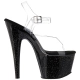 Noir 18 cm ADORE-708MG etincelle talons avec plateforme