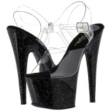 Noir 18 cm ADORE-708MG etincelle talons avec plateforme