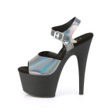 Noir 18 cm ADORE-708N-DT Hologramme talons avec plateforme