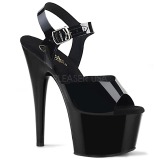 Noir 18 cm ADORE-708N Plateforme Chaussures Talon Haut