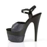 Noir 18 cm ADORE-709-2G etincelle sandales avec plateforme