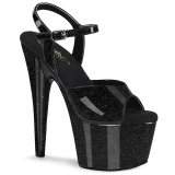 Noir 18 cm ADORE-709GP etincelle talons hauts plateforme