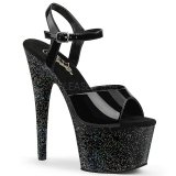 Noir 18 cm ADORE-709MG etincelle talons avec plateforme