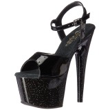 Noir 18 cm ADORE-709MG etincelle talons avec plateforme