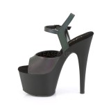 Noir 18 cm ADORE-709REFL Hologramme talons avec plateforme