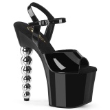 Noir 18 cm BLISS-709 perl talons hauts avec plateforme