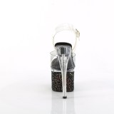 Noir 18 cm ESTEEM-708LG chaussures plateforme et talons glitter
