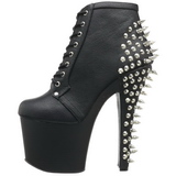 Noir 18 cm FEARLESS-700-28 bottines a plateforme pour femmes