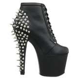 Noir 18 cm FEARLESS-700-28 bottines a plateforme pour femmes