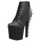 Noir 18 cm FEARLESS-700-28 bottines a plateforme pour femmes