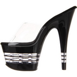 Noir 18 cm Pleaser ADORE-701LN Pantoufles Talons Hauts