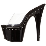 Noir 18 cm Pleaser ADORE-701LS Mules Talons Hauts