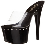 Noir 18 cm Pleaser ADORE-701LS Mules Talons Hauts