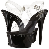 Noir 18 cm Pleaser ADORE-708LS Talons Aiguilles Plateforme