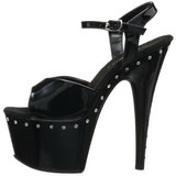 Noir 18 cm Pleaser ADORE-709LS Talons Aiguilles Plateforme