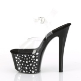 Noir 18 cm Pleaser SKY-308CP-1 Sandales  talons de pole dance